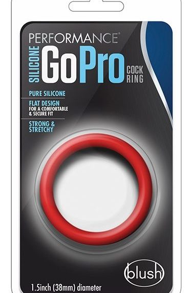 Красное эрекционное кольцо Silicone Go Pro Cock Ring