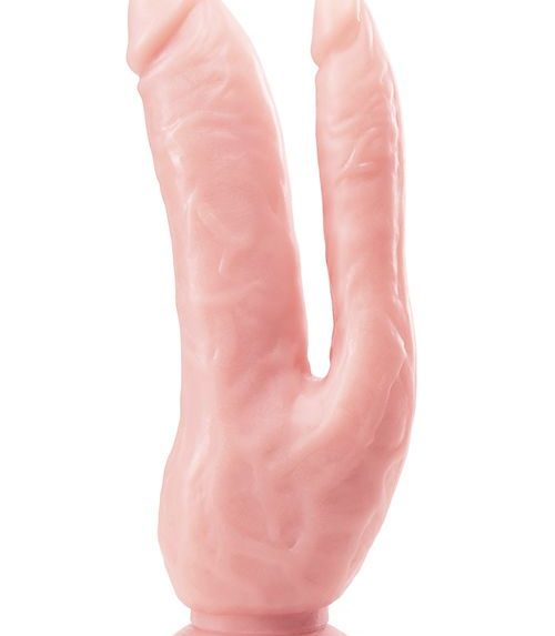 Телесный фаллоимитатор 8 Inch DP Cock - 20,32 см.